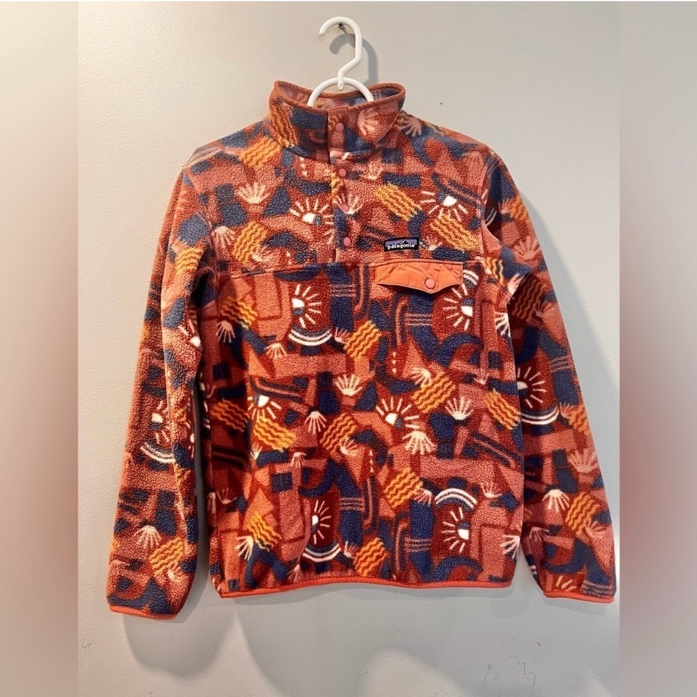 NWOT RARE Patagonia Synchilla Snap T Canyon Block Big Sisu Fleece Pullover Sz Xs - Picture 3 of 11